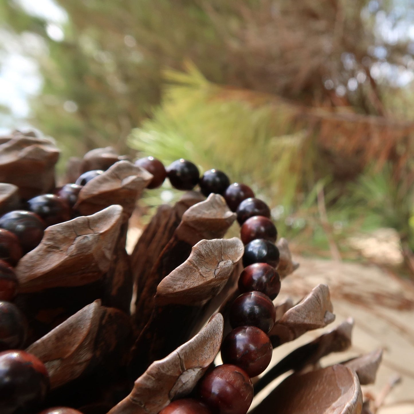 Bracelet en pierre : l'oeil de taureau - Sarraméa